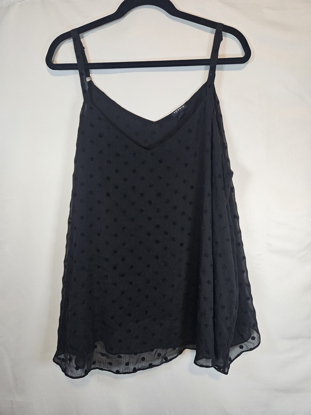 torrid Black Sheer Dot Cami Tank